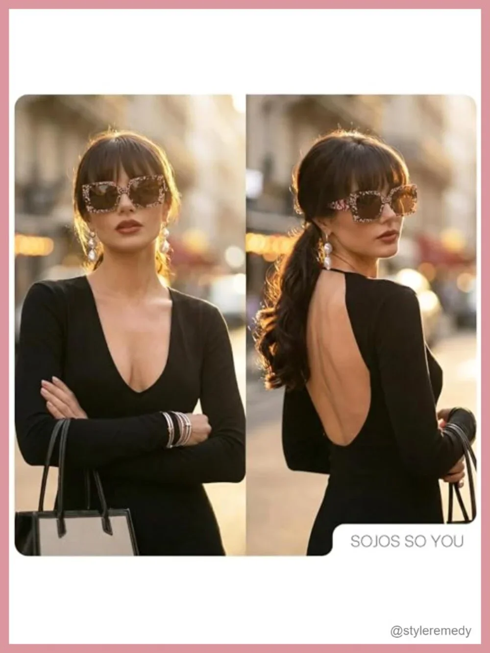 Oversized Polarized Square Acetate Sunglasses UV400